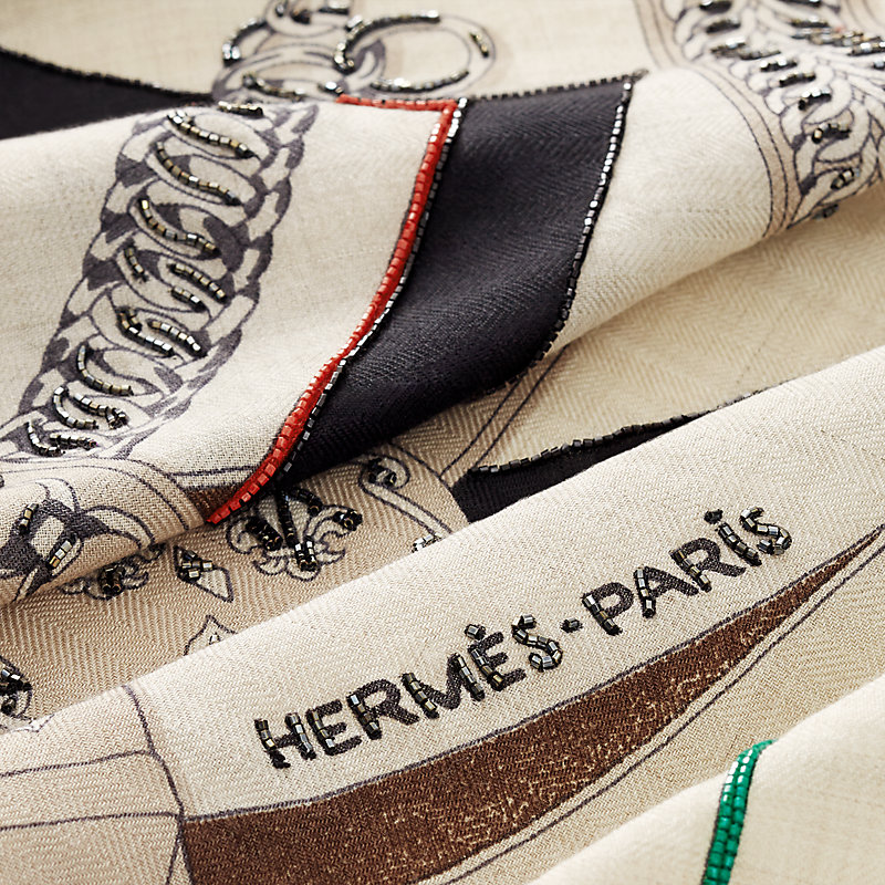La Promenade du Matin Exceptional embroidered triangle | Hermès